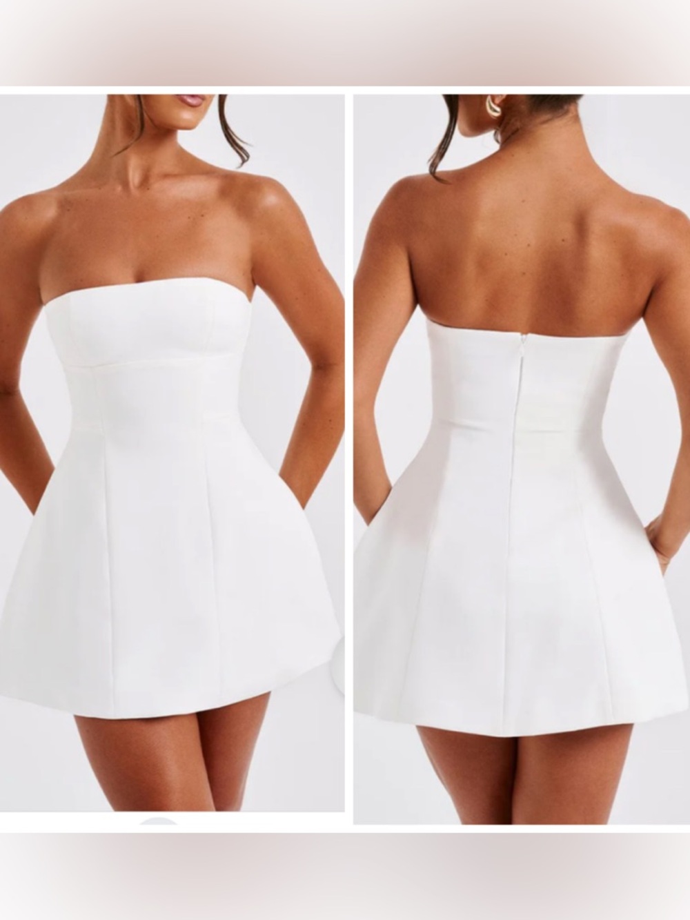 Babyboo | ASHA Strapless Mini DRESS - IVORY | Medium New with Tag - Picture 3 of 15